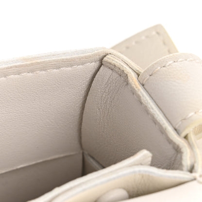 Bottega Veneta Lambskin Maxi Intrecciato Extra Mini Cassette Crossbody Bag White 9 of 11