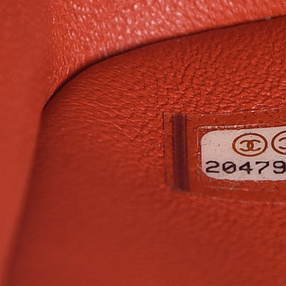 Chanel Pearly Caviar Quilted Jumbo Double Flap Orange 9 of 12