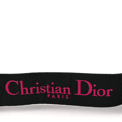 Christian Dior Canvas Embroidered Shoulder Strap Fuchsia Bleu 3 of 4