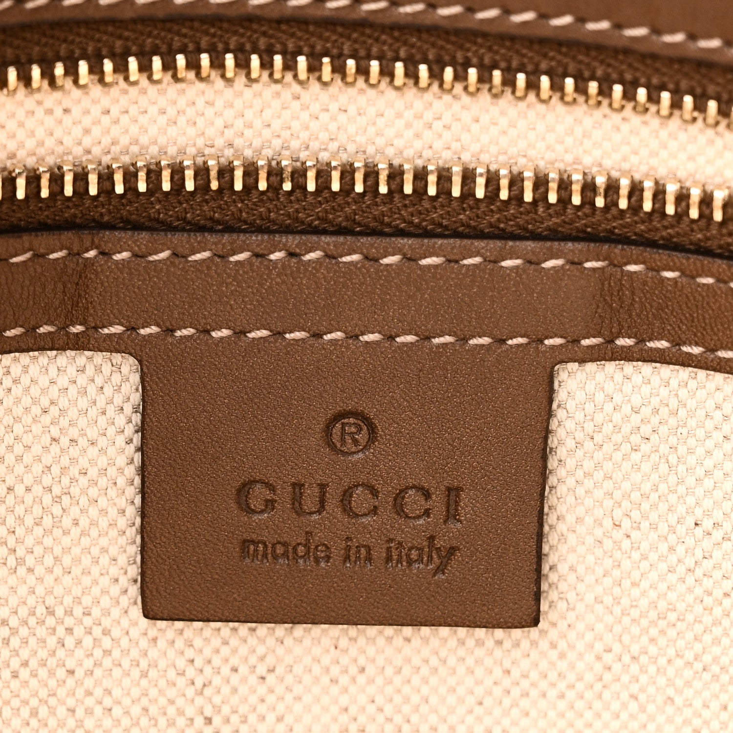 Gucci GG Supreme Monogram Calfskin Small Nice Tote New Mystic White Beige Brown 6 of 10