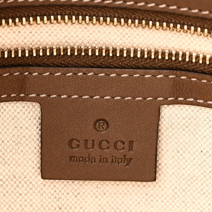 Gucci GG Supreme Monogram Calfskin Small Nice Tote New Mystic White Beige Brown 6 of 10