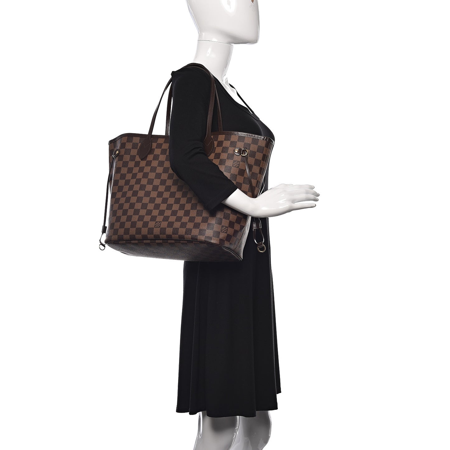 Damier Ebene Neo Neverfull MM Rose Ballerine