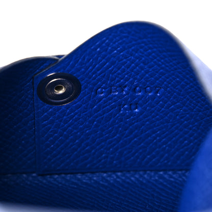 Hermes Epsom Calvi Card Case Bleu Electrique 7 of 8
