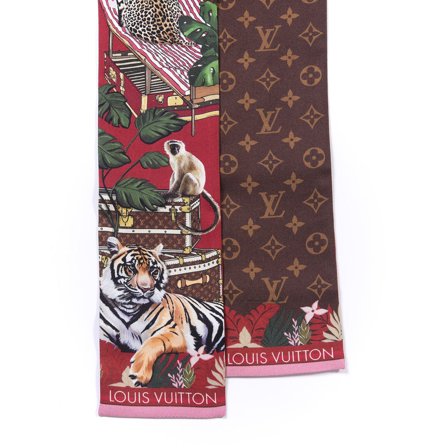 Silk Monogram Secret Jungle Bandeau Bordeaux