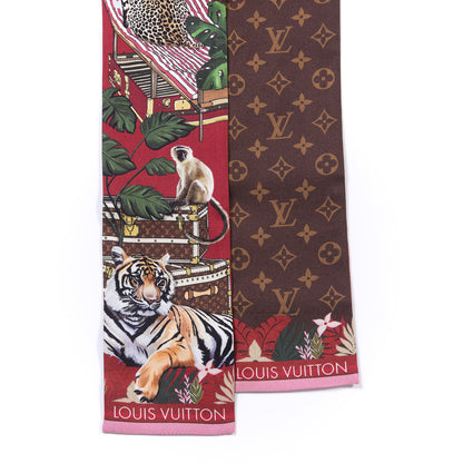 Louis Vuitton Silk Monogram Secret Jungle Bandeau Bordeaux 2 of 3