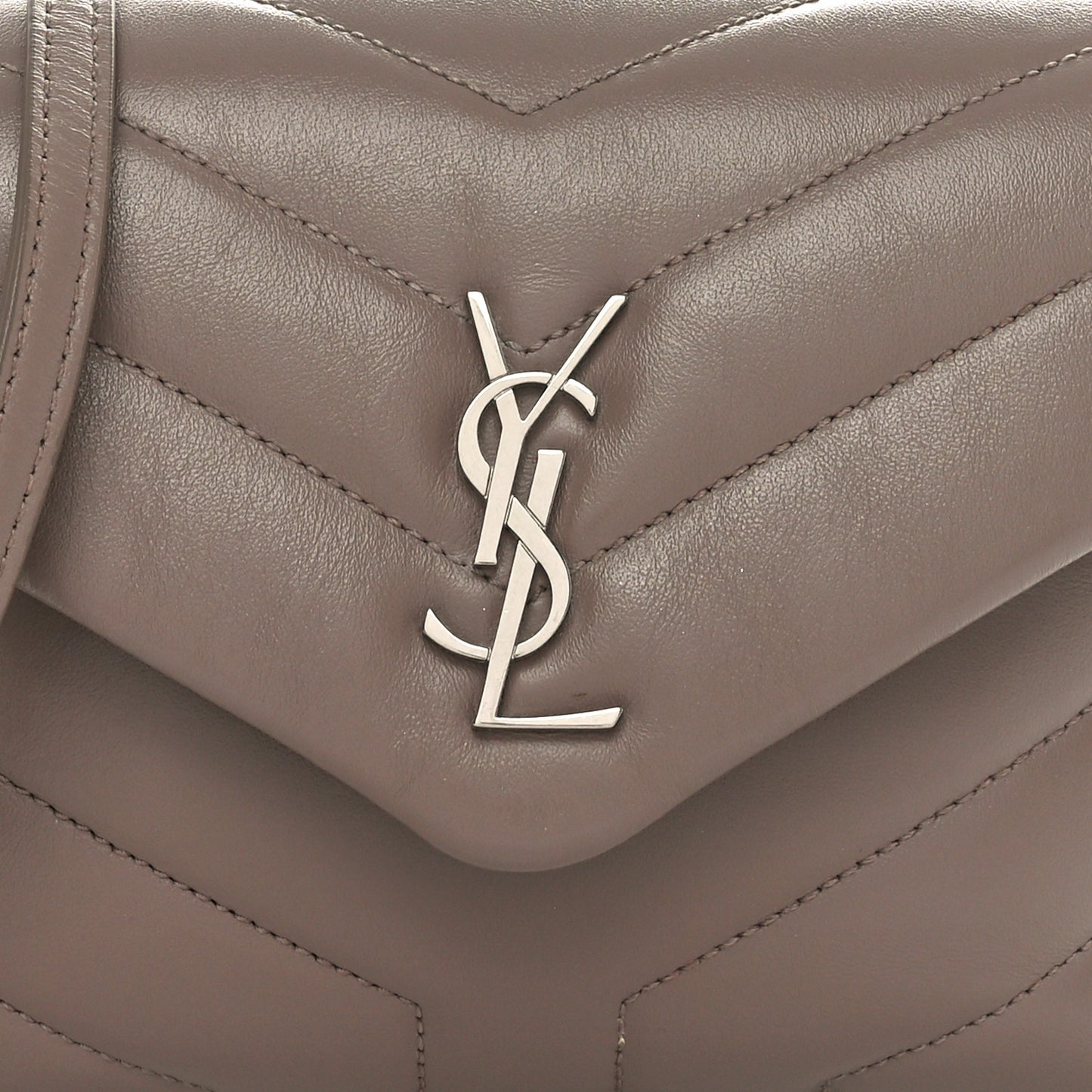Calfskin Y Quilted Monogram Toy Loulou Crossbody Bag Mink