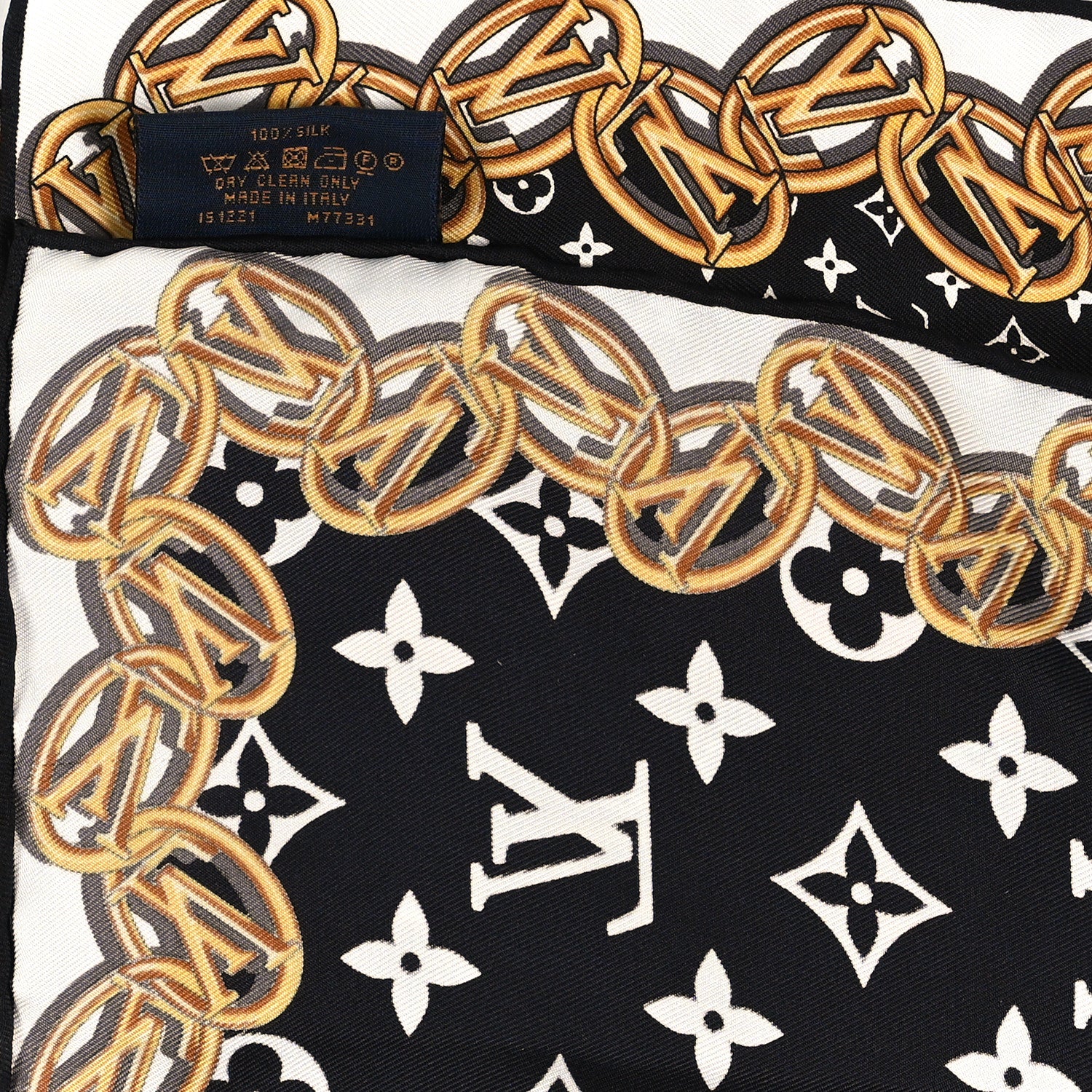 Louis Vuitton Silk Monogram Forever Square Scarf Brown 3 of 3