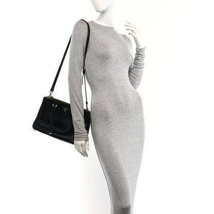 Prada Saffiano Small Galleria Double Zip Tote Black 2 of 12