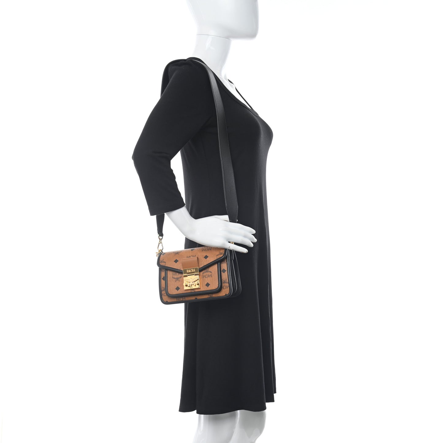 Visetos Mini Patricia Crossbody Bag Cognac Black