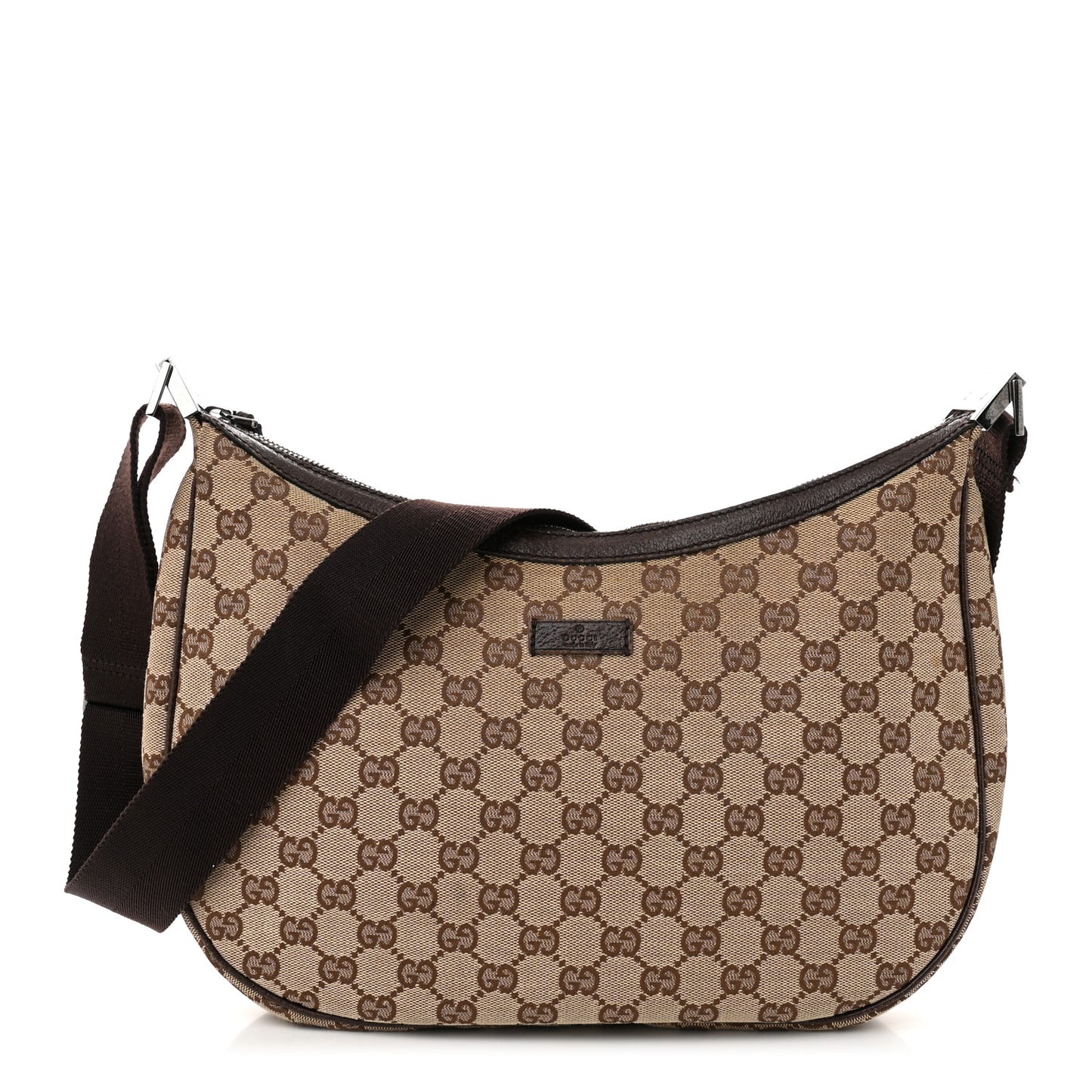 Monogram Medium Half Moon Hobo Dark Brown