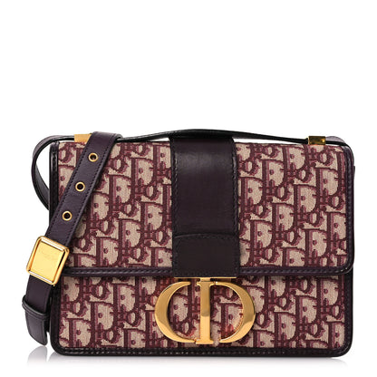 Christian Dior Oblique 30 Montaigne Flap Bag Burgundy 1 of 17