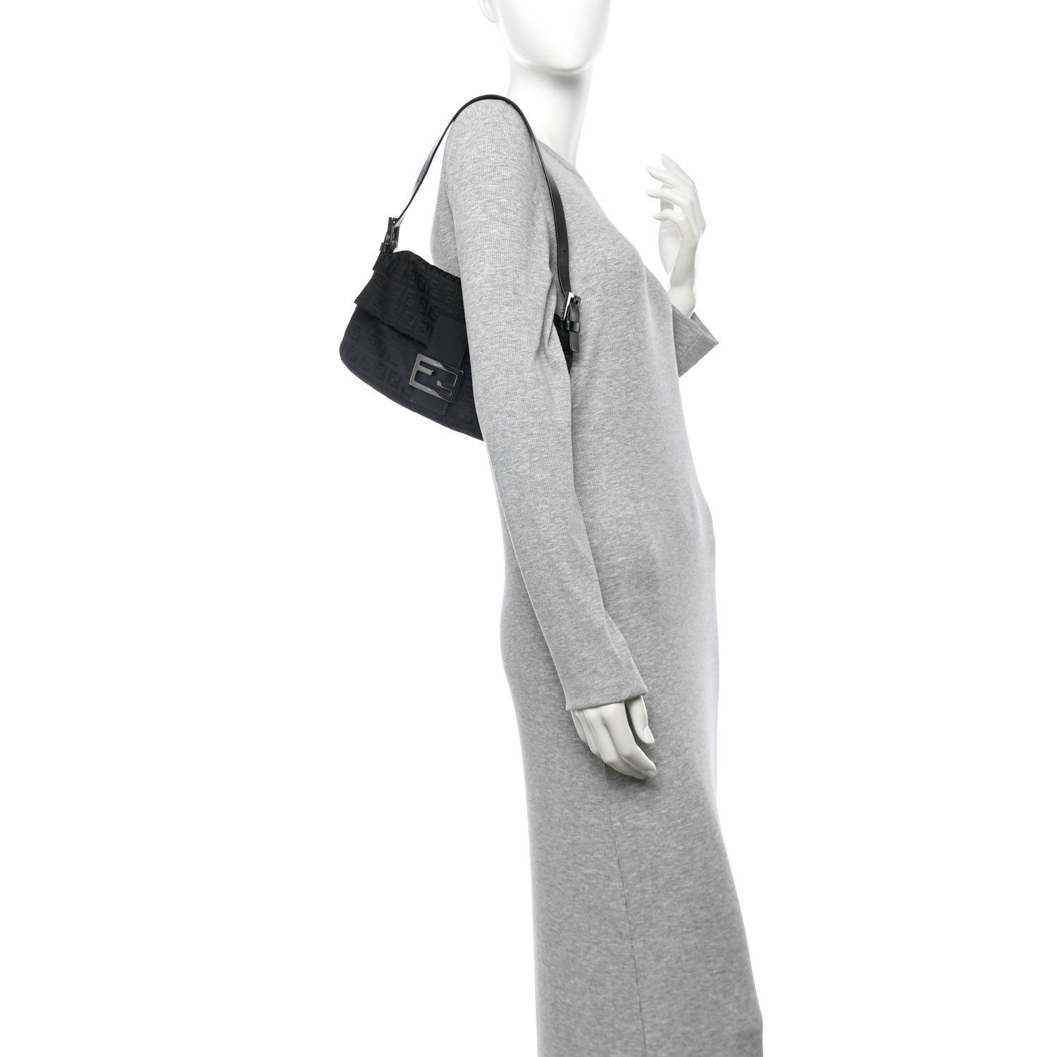 Fendi Zucchino Baguette Black 2 of 16