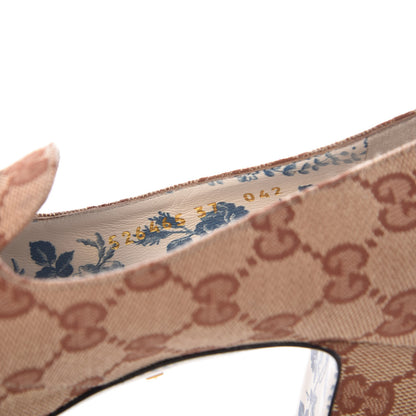 Gucci Monogram GG Victoire 55mm Loafer Pumps 37 Beige Ruggine 8 of 9