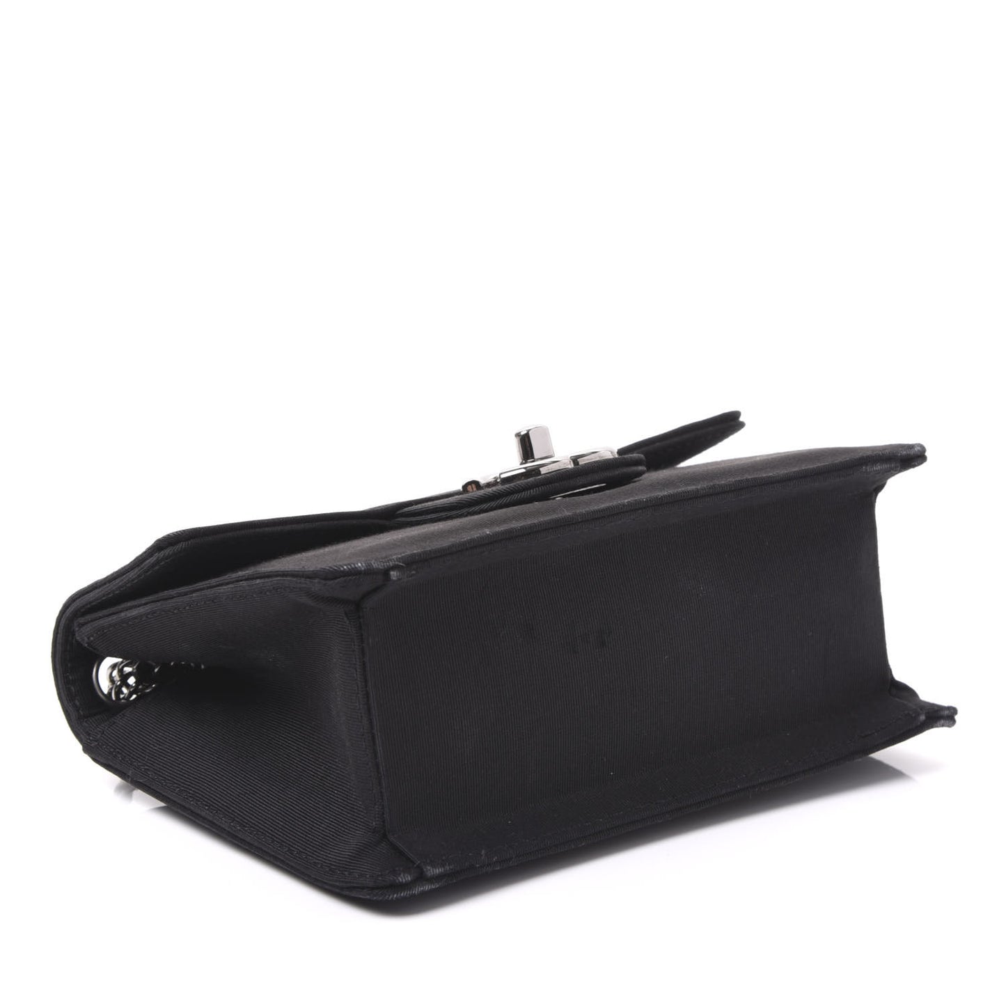 Grosgrain Mini Square Flap Bijoux Chain Black