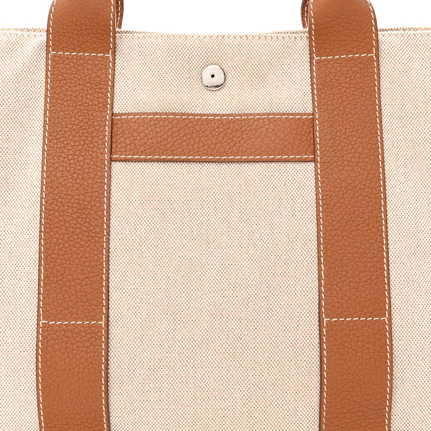 Toile Taurillon Clemence Sac Harnais Tote MM Beige Gold