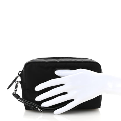 Prada Re-Nylon Vela Saffiano Wristlet Black 2 of 9