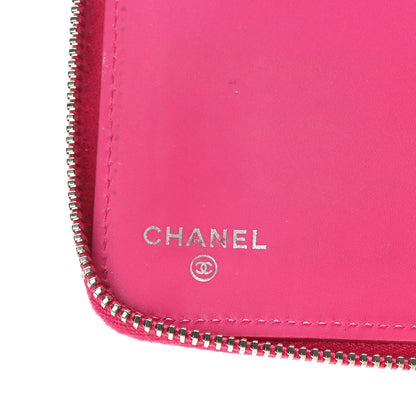 Chanel Iridescent Caviar Quilted Large Zip Around Organizer Wallet Pink 6 of 9