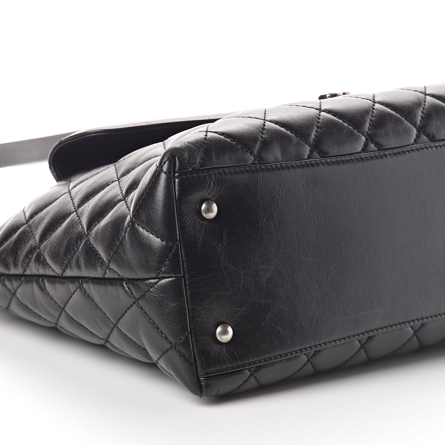 Chanel Aged Calfskin Quilted Mad About Quilting Hobo Black 9 of 10