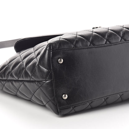 Chanel Aged Calfskin Quilted Mad About Quilting Hobo Black 9 of 10
