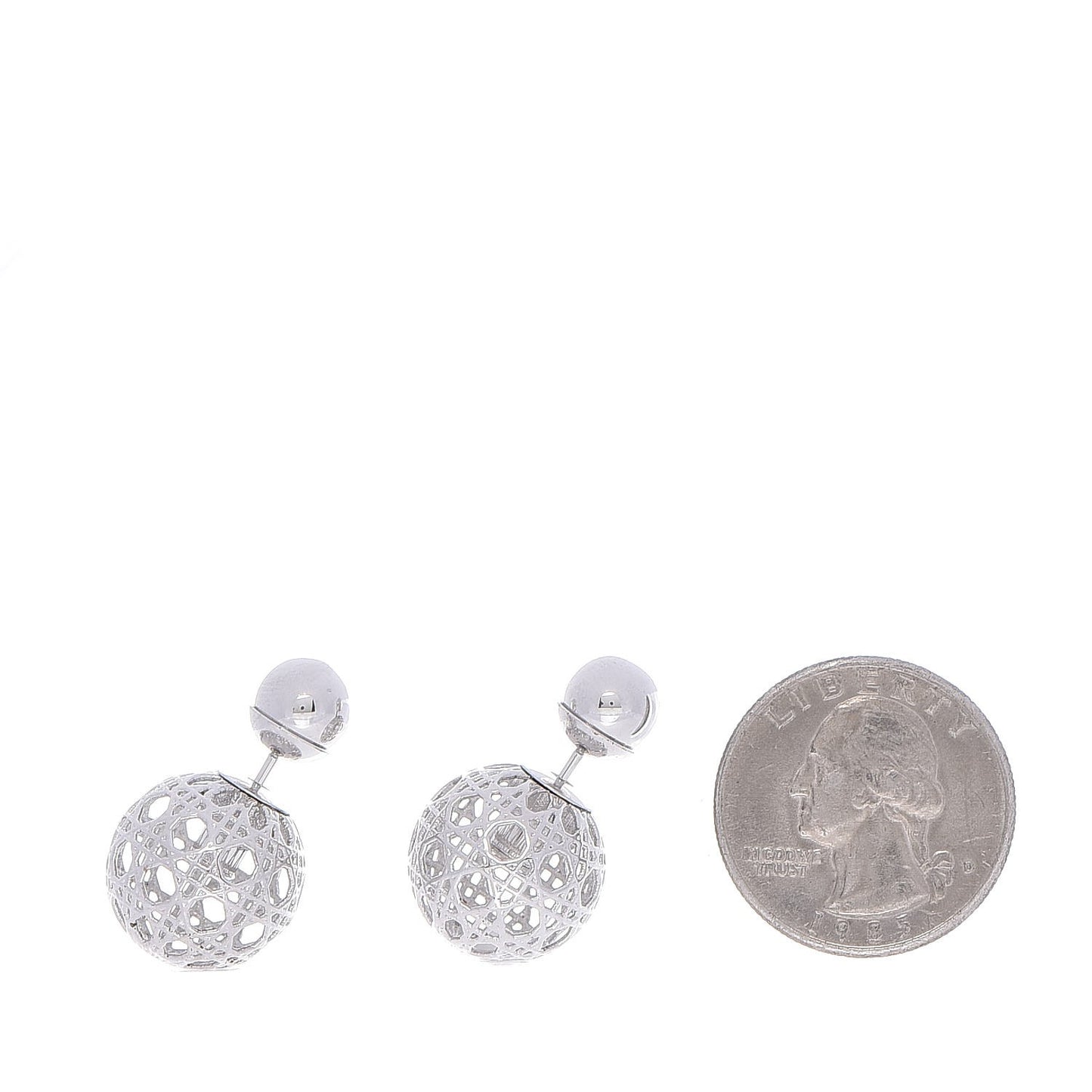 Cannage Mise En Dior Tribal Earrings Silver