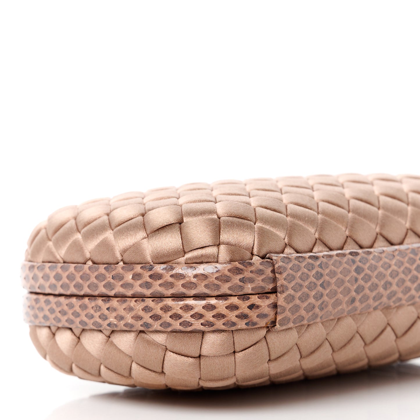 Satin Intreccio Impero Ayers Knot Clutch Blush