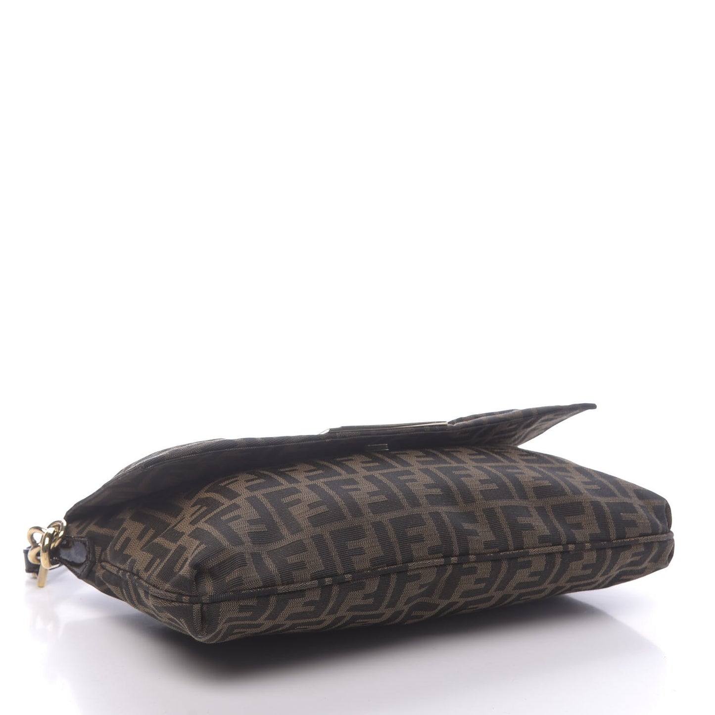 Zucca Patent Large Mia Shoulder Flap Tobacco