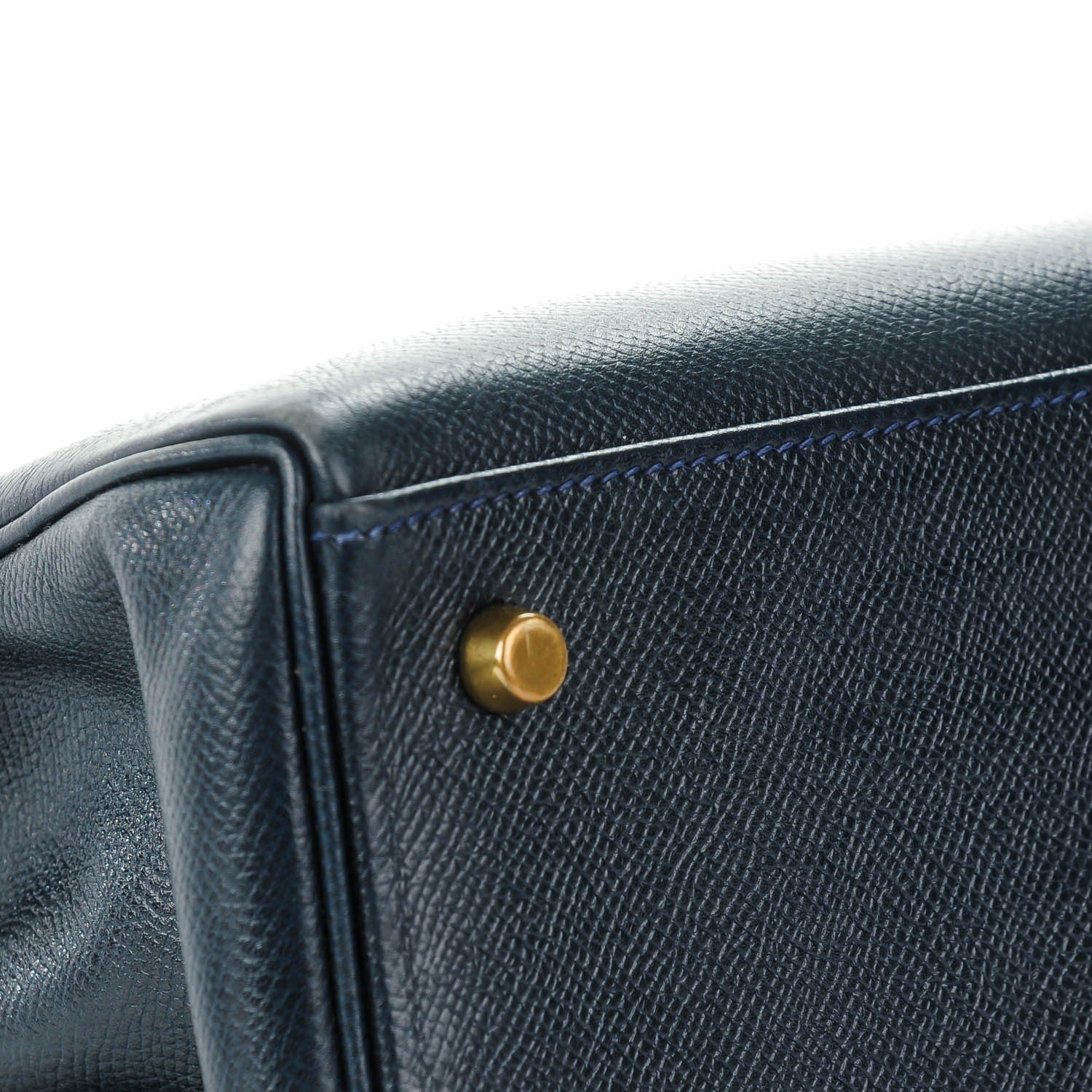 Hermes Courchevel Kelly Retourne 35 Bleu Marine 20 of 27