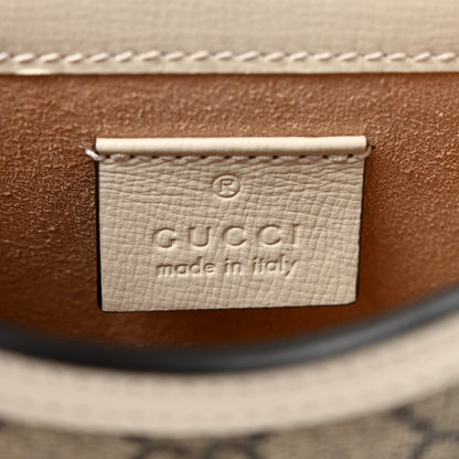 Gucci GG Supreme Monogram Azalea Calfskin Mini Horsebit 1955 Crossbody Bag Beige Ebony Mystic White 6 of 13