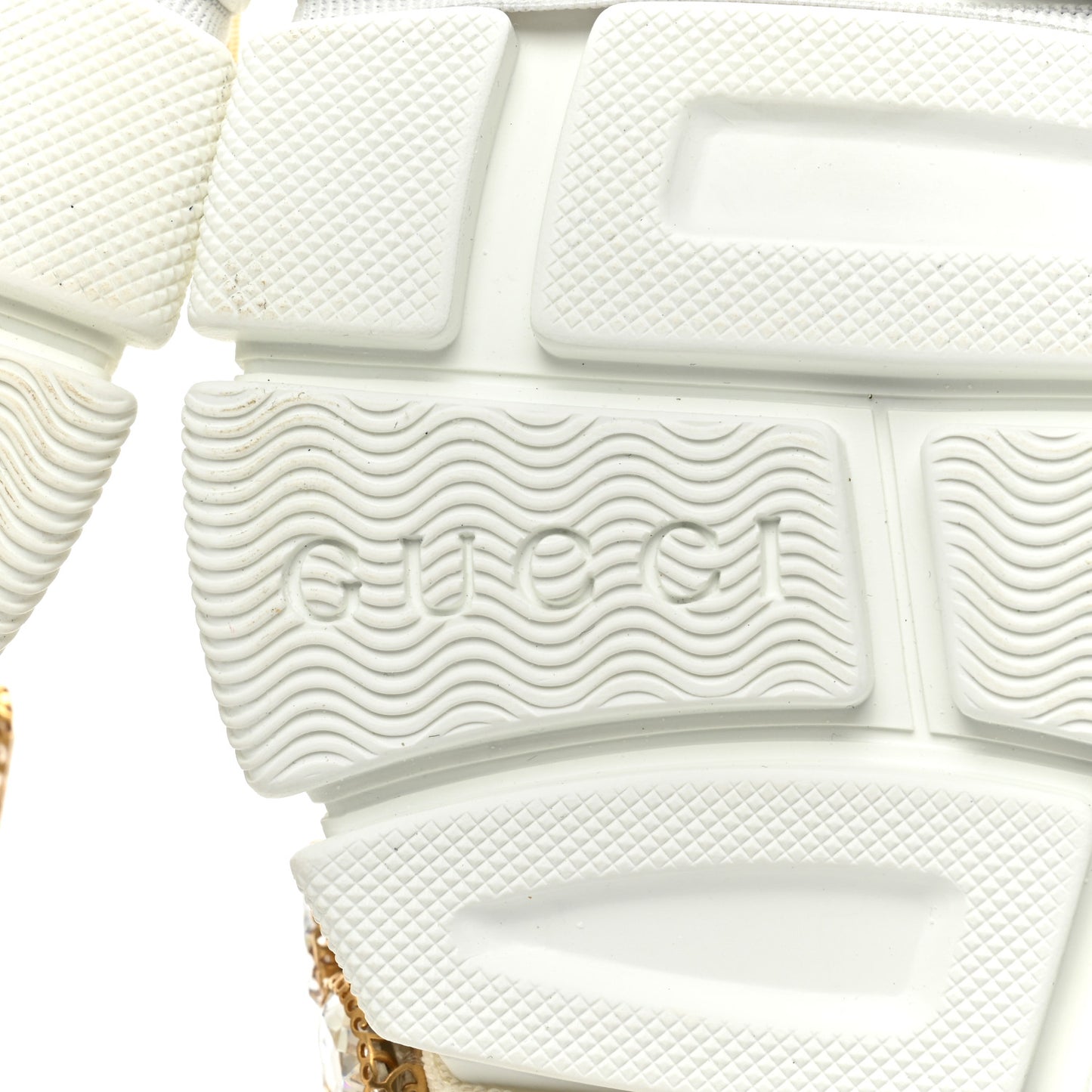 X SEGA Mesh Calfskin Suede Removable Crystals Womens Flashtrek Sneakers 35 Great White
