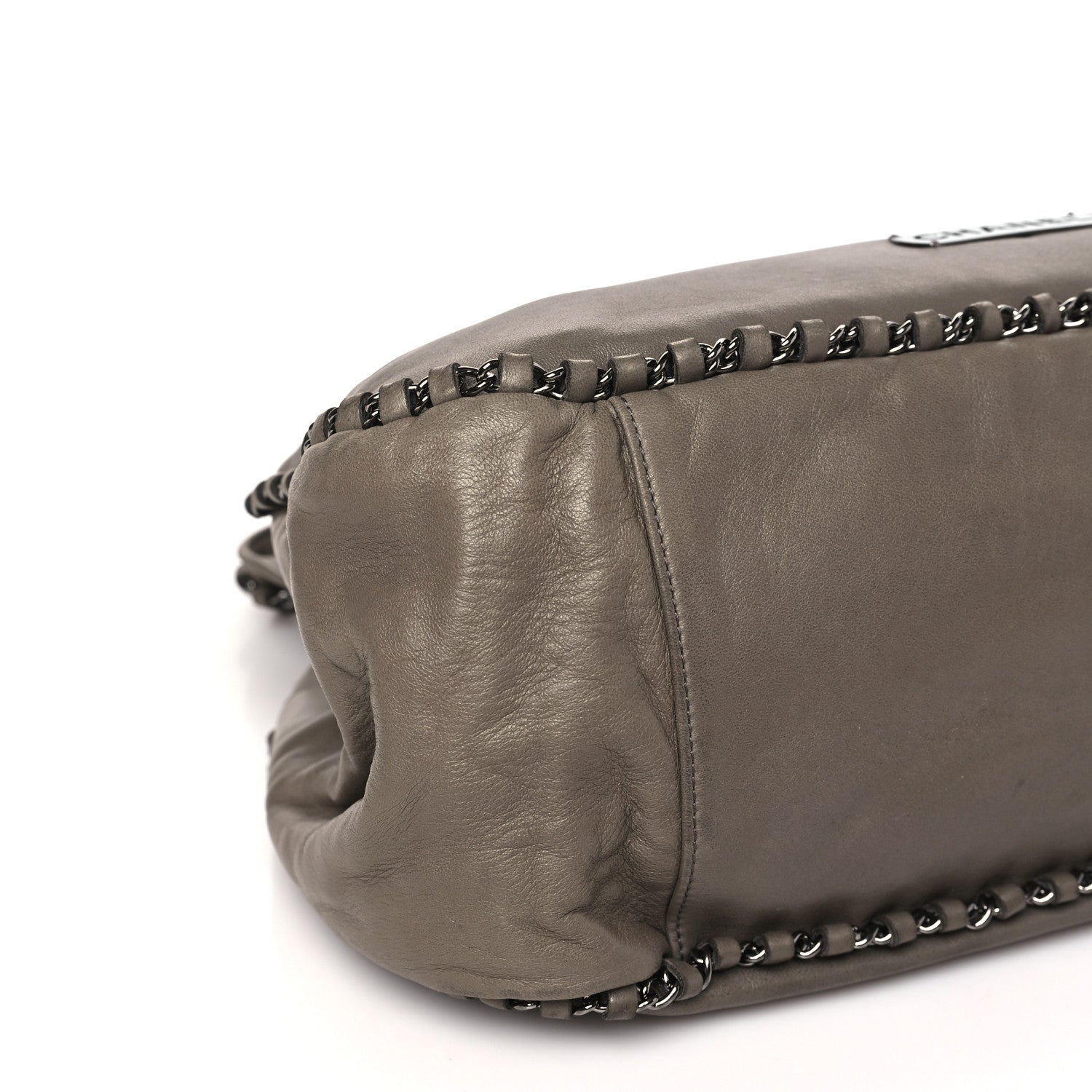 Chanel Lambskin Chain Hobo Grey 8 of 13