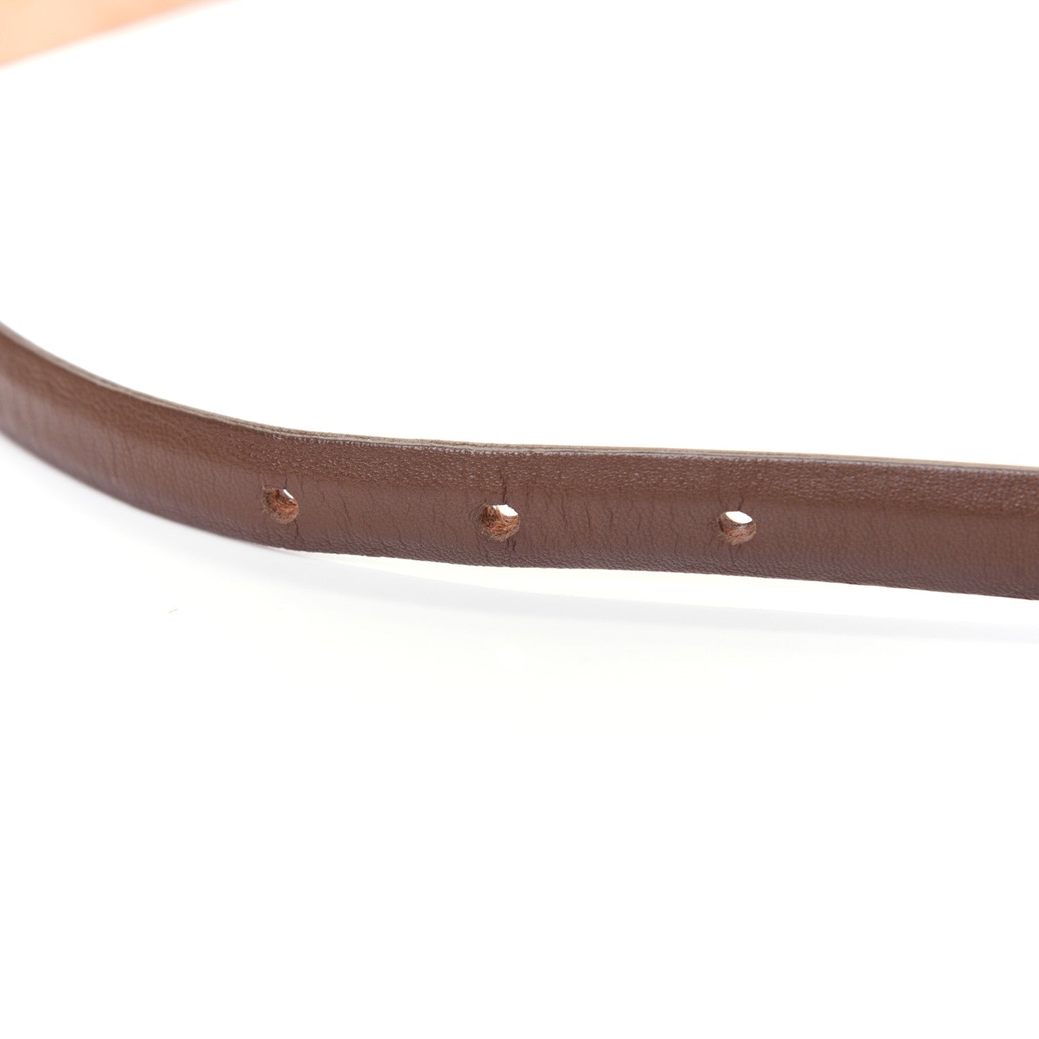 Gucci Calfskin Horsebit Skinny Belt 100 40 Brown 4 of 10