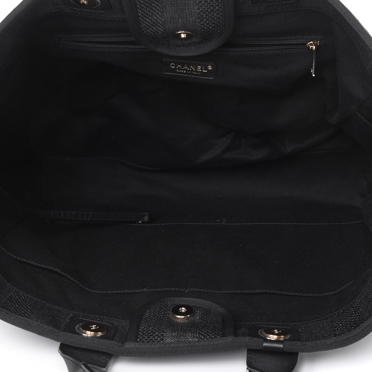Mixed Fibers Striped Large Deauville Tote Black