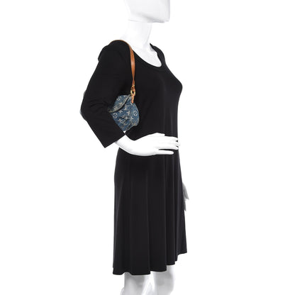 Louis Vuitton Monogram Denim Mini Pleaty Blue 2 of 9