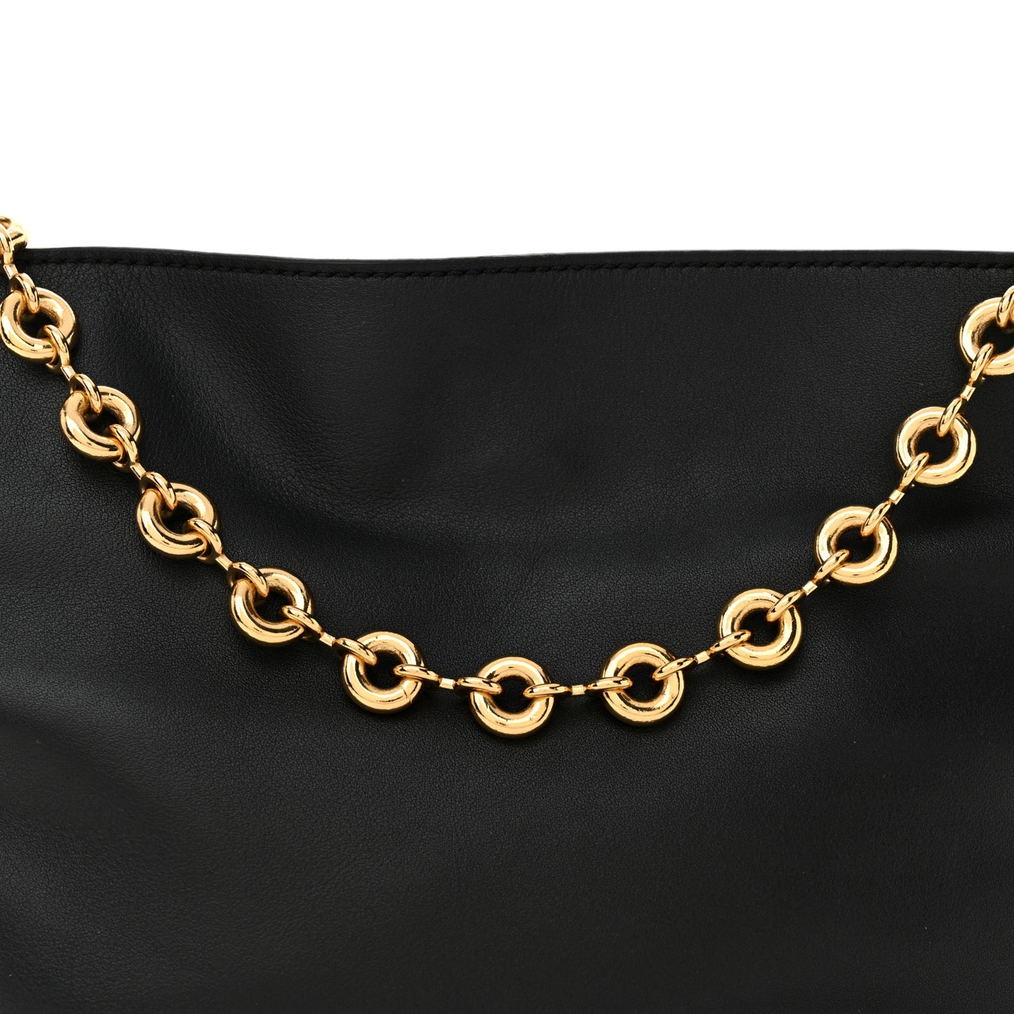 Nappa Calfskin Mini Flamenco Knot Clutch With Chain Black