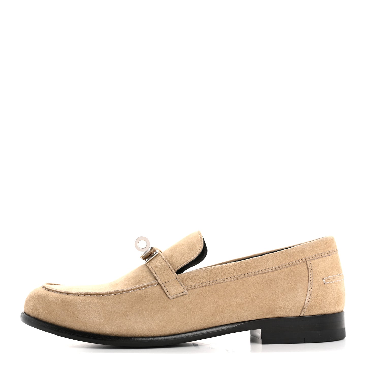 Suede Goatskin Womens Destin Loafers 36 Beige Argile
