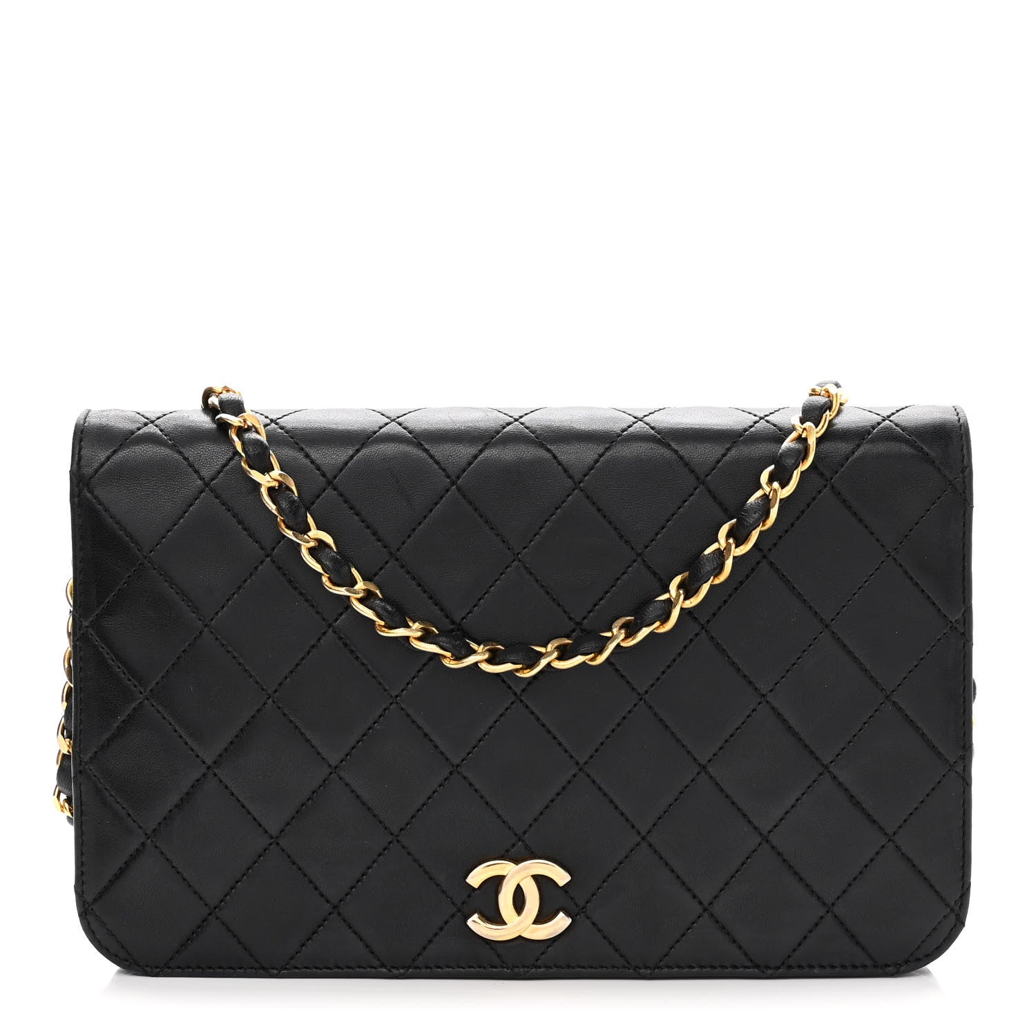 Chanel Lambskin Quilted Small Single Flap Black 1 of 12