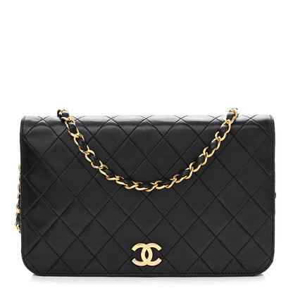 Chanel Lambskin Quilted Small Single Flap Black 1 of 12
