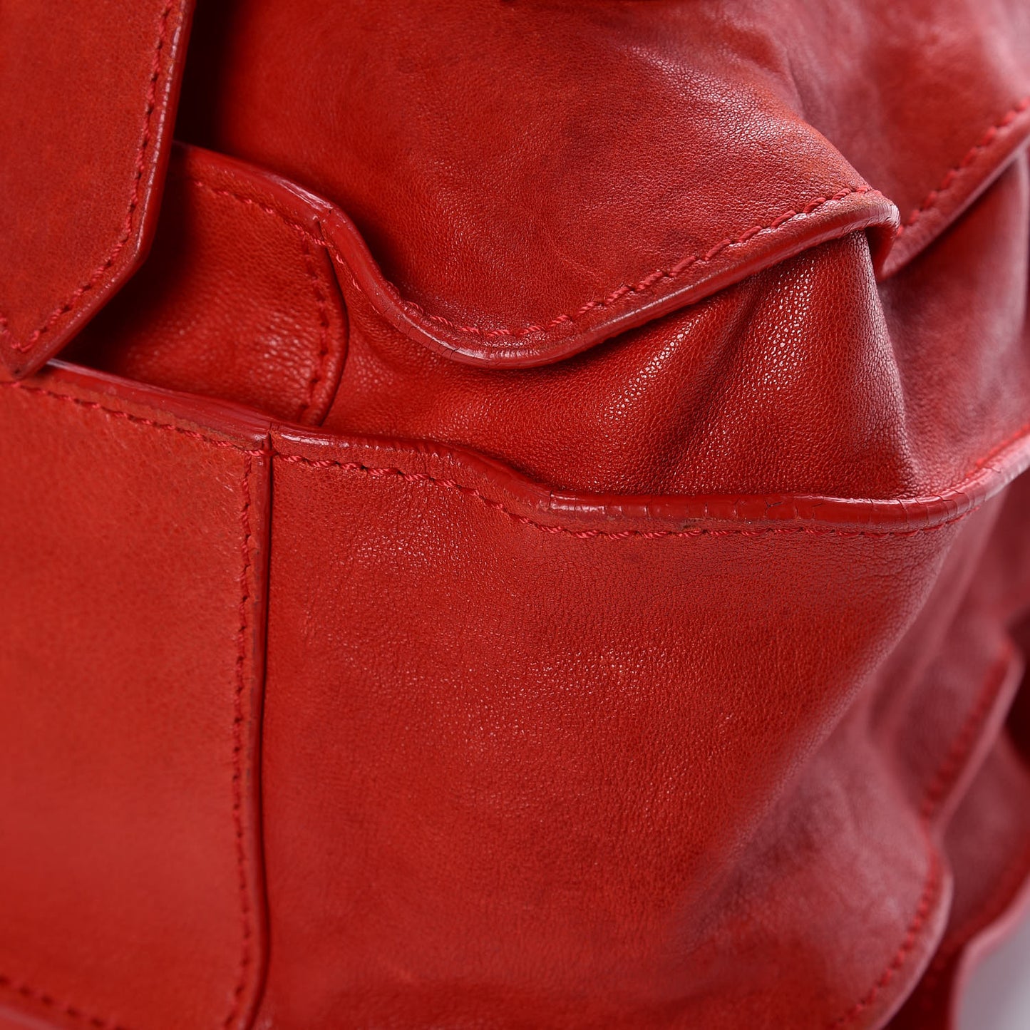 Lambskin PS1 Extra Large Satchel Lipstick Red