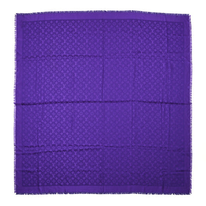 Louis Vuitton Wool Silk Monogram Shawl Amethyste 1 of 4