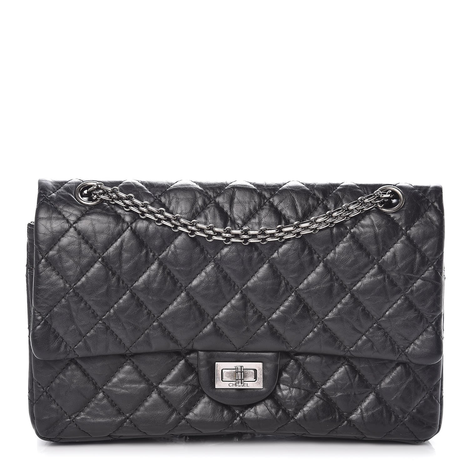 Chanel Aged Calfskin Quilted 2.55 Reissue 226 Flap Black 1 of 7