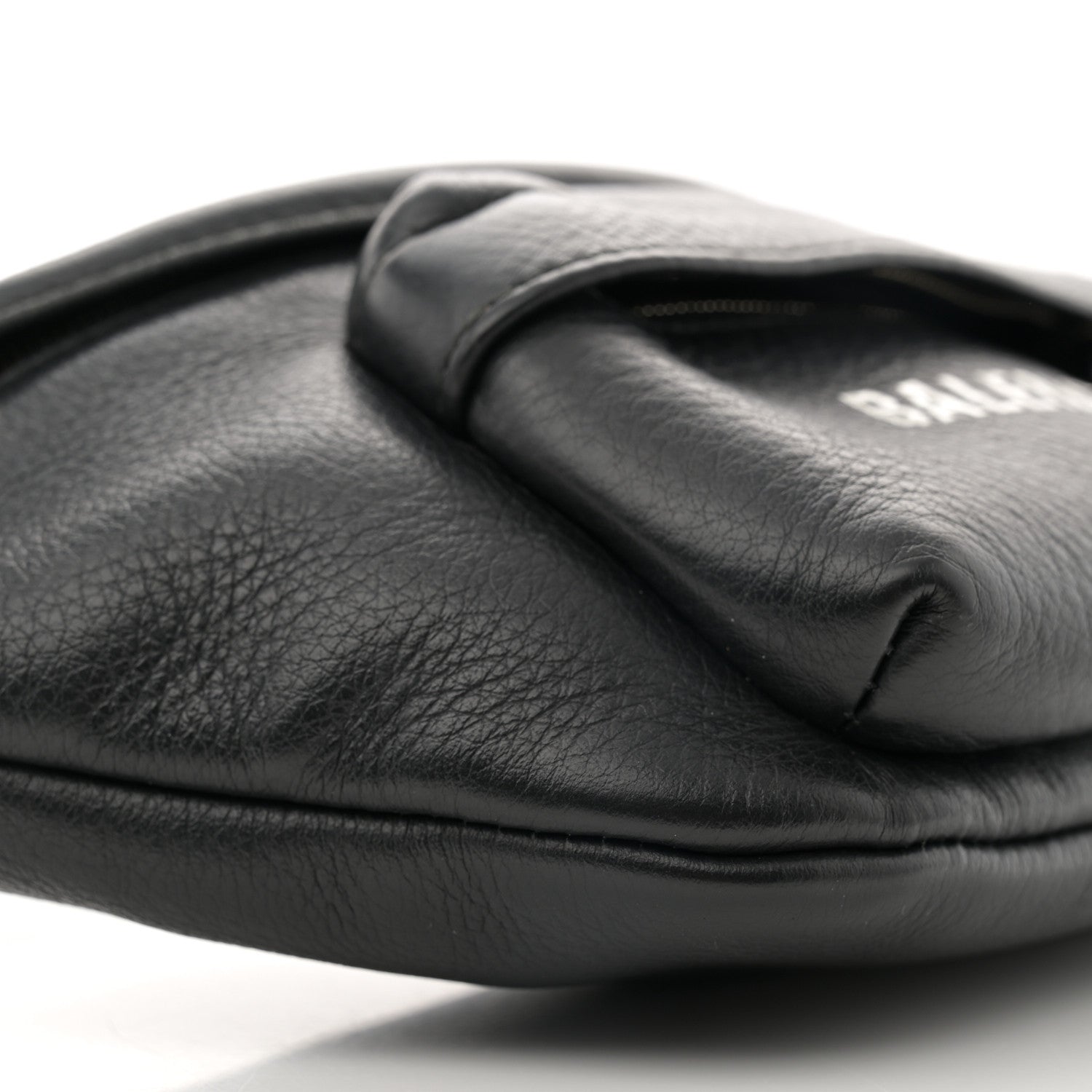 Balenciaga Smooth Calfskin Logo Everyday Beltpack XS Black White 8 of 12