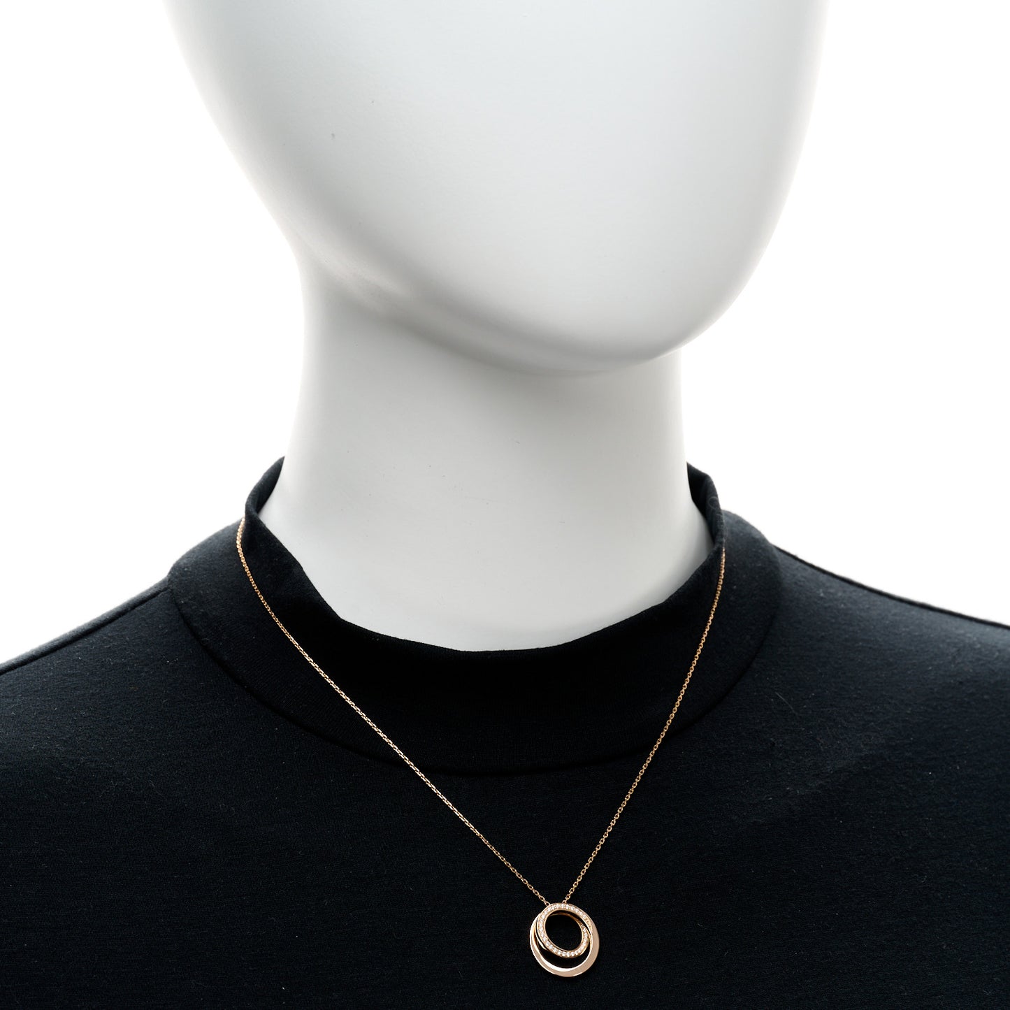 18K Pink Gold Diamond Etincelle De Cartier Pendant Necklace