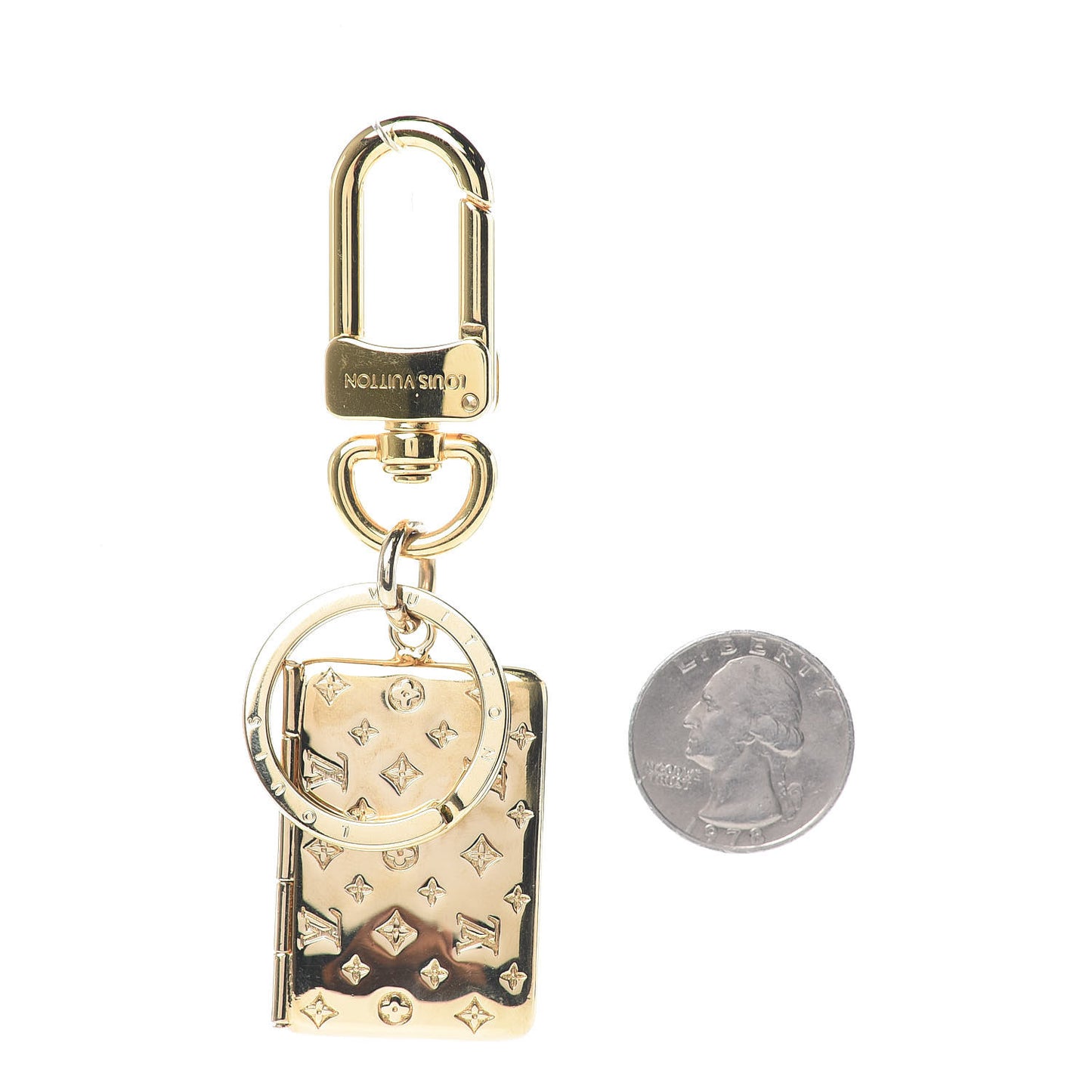 Love Note Envelope Bag Charm Key Holder Gold
