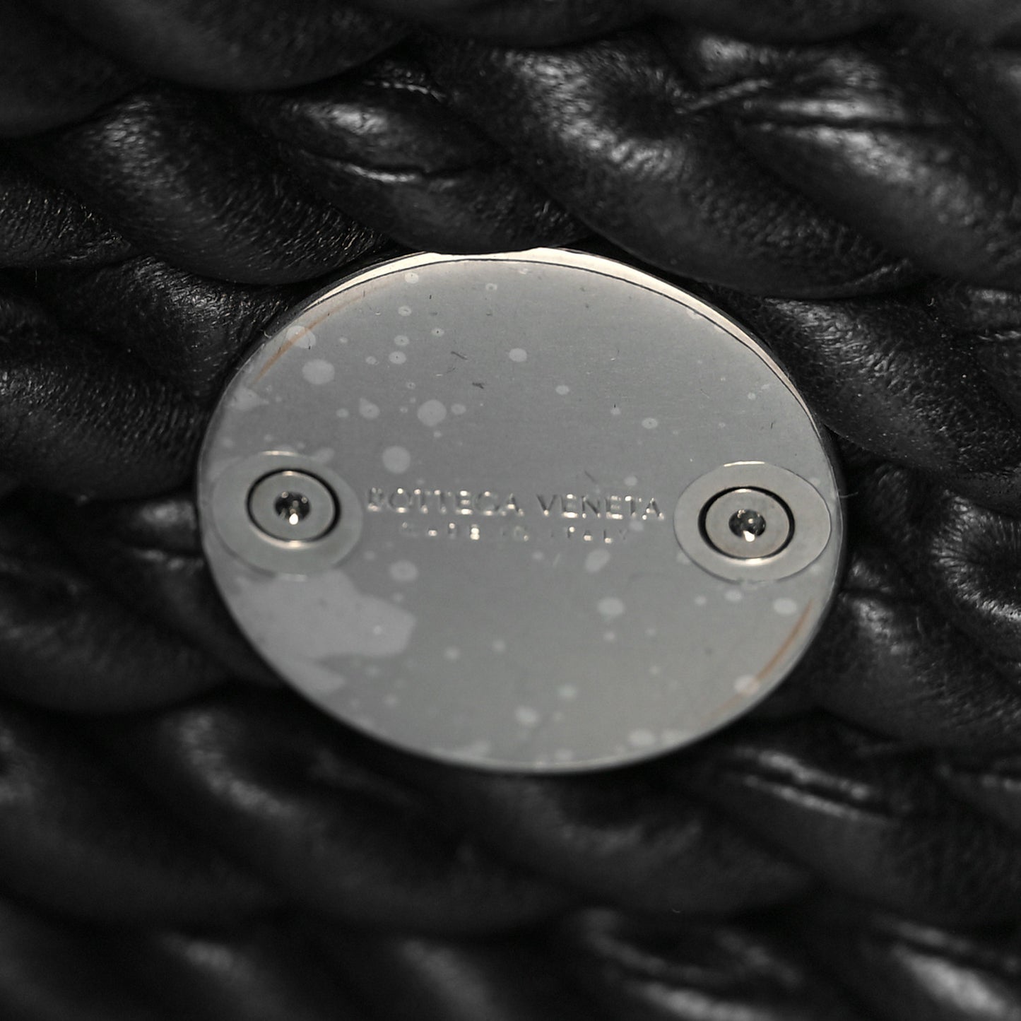 Lambskin Torchon Tasseled Twisted Shoulder Bag Black