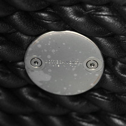 Bottega Veneta Lambskin Torchon Tasseled Twisted Shoulder Bag Black 6 of 8