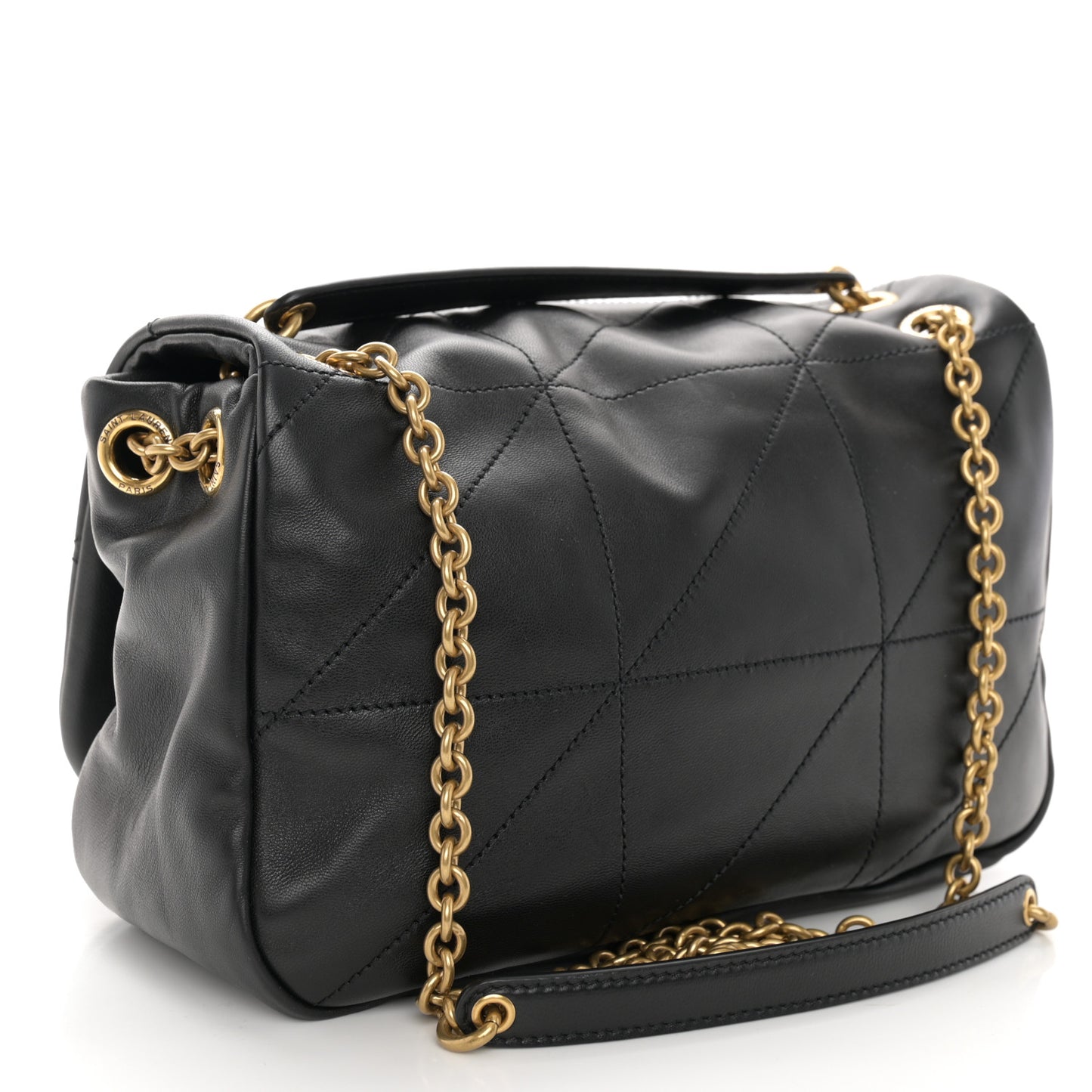 Lambskin Matelasse Monogram Small Jamie 4.3 Black