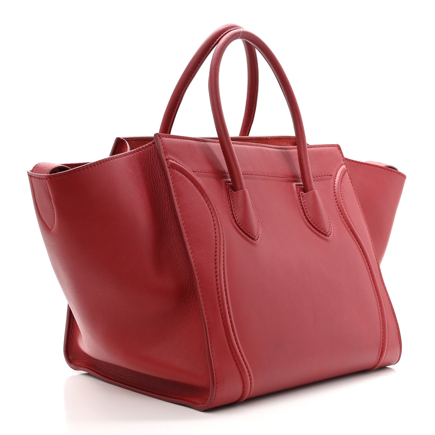Celine Supple Calfskin Medium Phantom Luggage Red 3 of 10