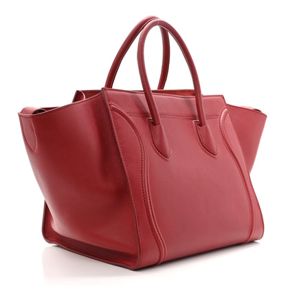 Celine Supple Calfskin Medium Phantom Luggage Red 3 of 10
