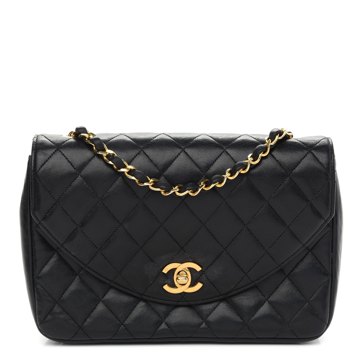 Chanel Lambskin Quilted Small Single Flap Black 1 of 10