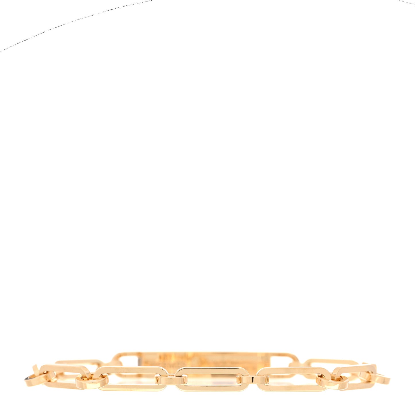 18K Yellow Gold Diamond Pave PM Kelly Chaine Bracelet ST